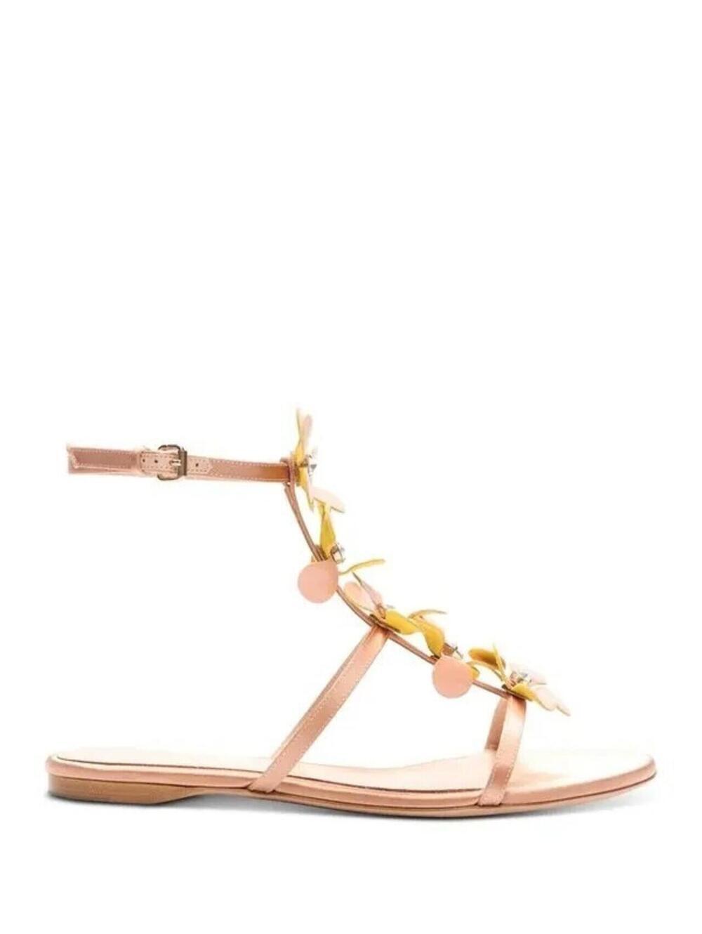 950$ Giambattista Valli Embellished Strappy Sandals Women's Size 9 US Nude - Picture 3 of 3